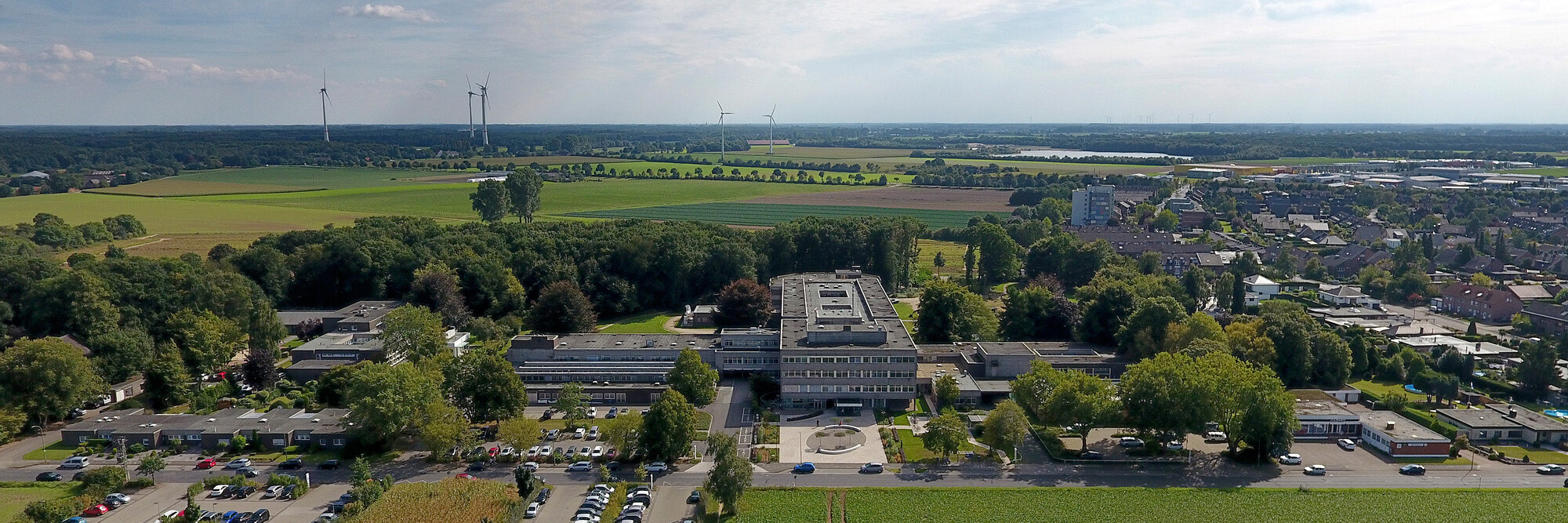 Luftaufnahme des Wilhelm-Anton-Hospitals Goch.