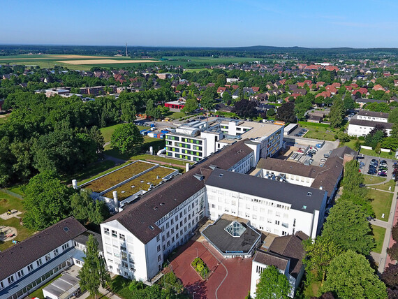 Luftaufnahme des St.-Antonius-Hospitals Kleve.